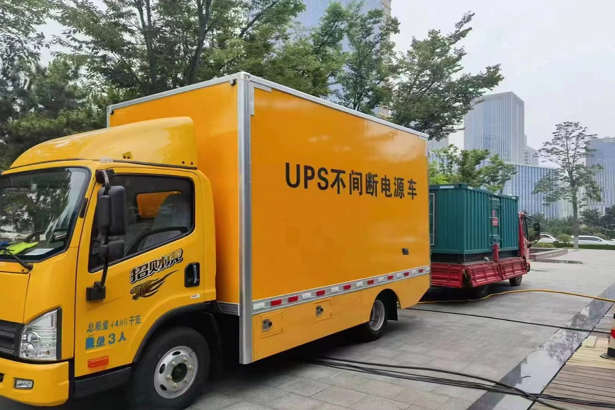 崇阳发电机租赁施工现场
