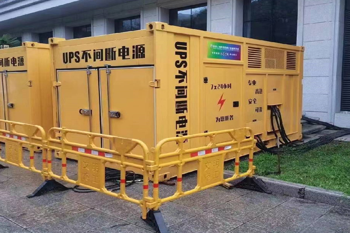 崇阳发电机租赁施工现场